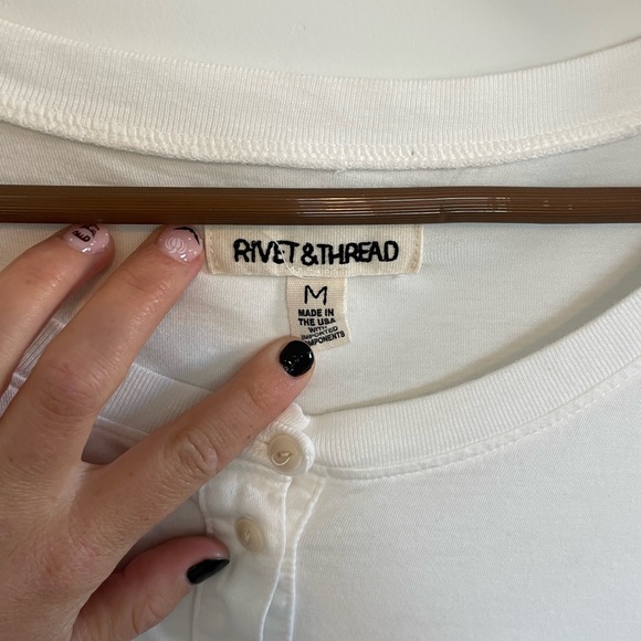 Rivet and Thread oversized Henley top - Picture 4 of 4